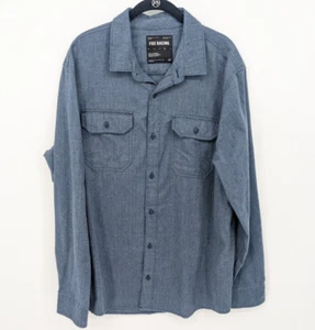 Fox Racing Shirt Mens XL Blue Flannel Button Down Long Sleeve Casual Motocross - Picture 1 of 11