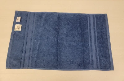 Toalla de mano con borde jacquard 100 % algodón Supima de secado rápido Hotel Collection - azul Foto 1 de 4