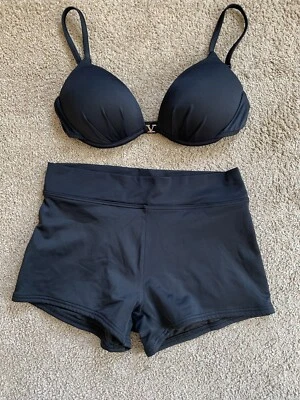 NUEVO SIN ETIQUETAS VENUS Traje de baño Negro Bikini Niño Corto Talla 4 Top Talla A Envío gratuito Foto 1 de 4