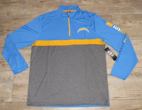 Los Angeles Chargers NFL Team 1/4 Zip Pullover Tech Jacket Shirt size Men's XL Cover