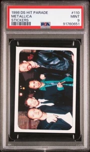 1998 Panini DS Hit Parade Stickers #110 Metallica Band PSA 9 - POP 2 - 1 Higher - Picture 1 of 2