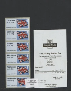 FLAG Ma13 HYTECH YORK FAIR A3 JULY 2013 Collector Strip POST GO FV £18.45 - Picture 1 of 1