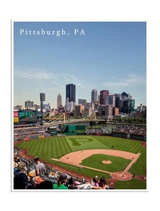 Pittsburgh Pirates Poster Stadium Art Print Baseball Gift 12x16" - Picture 1 of 1