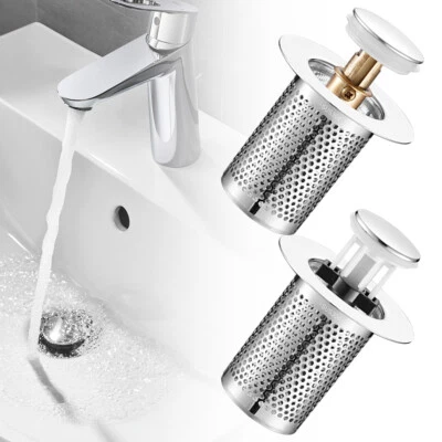 Pop-Up-Abfluss filter Anti-Clog Waschbecken Sieb Badezimmer zubehör Edelstahl - Bild 1 von 4