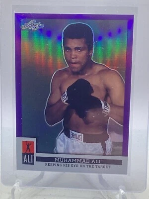 2016 Leaf Muhammad Ali Immortal Collection Purple #28 Muhammad Ali /25 - Image 1 of 2