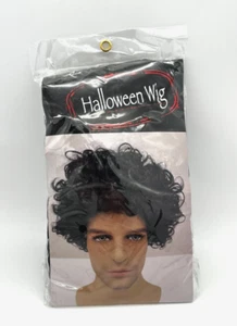 Halloween Wig, Black Curly Synthetic Hair, Adult Costume Accessory, Unisex - Picture 1 of 4