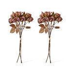 2x E Style 43cm Plastic Rose Decor Bundle Artifical Faux Flower Dusty Mauve