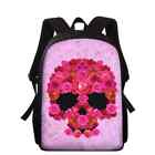 Skull Of Roses Backpack Boy Girl Schoolbag Shoulder Satchel Bookbags School Bag