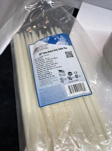 50 EXTRA HEAVY DUTY ACT 36" CABLE TIES 175lb AL3617591 DUCT HVAC SUPPORT USA PRO - Picture 1 of 12