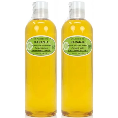 DR ADORABLE PURE RAW KARANJA SEED OIL ORGANIC COLD PRESSED 2, 4, 8, 12, 16,24,36oz, GALLON