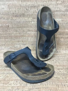 Birkenstock Gizeh Unisex Talla 37 Cuero Tanga Sandalia Azul Gris Mujer 6 Hombre 4 - Imagen 1 de 7