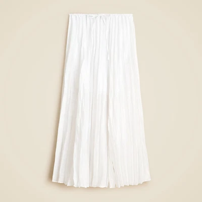 Maxi Falda J.CREW NUEVA CON ETIQUETAS $178 Plisada Forrada con Cordón Blanco Mezcla de Lino Talla Grande Foto 1 de 4