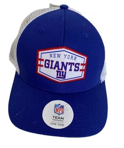 New York Giants Trucker Baseball Hat Snapback One Size  NFL Team Apparel NEW - Picture 1 of 8