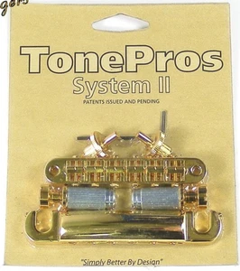 TonePros LPM04-G Imperial Locking Bridge & Tailpiece, Gold - Picture 1 of 3
