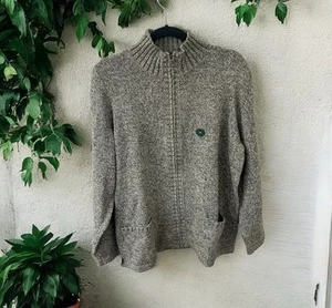 NWT LL Bean Sweater Zip 100% Cotton knit Cardigan SIZE 2X  Basil w/pockets - Picture 1 of 6