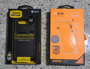 Otterbox S10 + / S10 Plus Commuter Case - Black + Free Efm Aspen Case - Picture 1 of 2