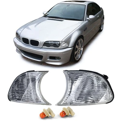 Weiße Klarglas Blinker Set passt für 3er BMW E46 Coupe Cabrio1999-2001 - Bild 1 von 4