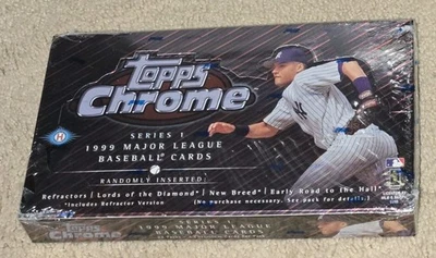 1999 Topps Chrome MLB Series 1 Baseball Hobby Box FACTORY SEALED Early Road Hall - Image 1 of 3