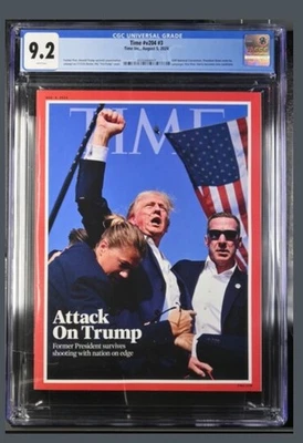 Attack On Trump Time Magazine August 5, 2024 - Fist Pump Cover CGC 9.2 - Image 1 of 3