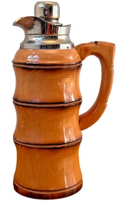 Aldo Tura Italy Art Deco Bamboo Chrome Cocktail Bar Carafe Decanter Vtg Mcm Rare - Picture 1 of 18