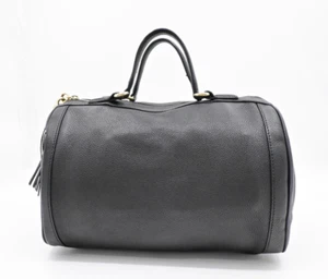 Authentic GUCCI Soho Interlocking Boston Bag Black Pebbled Leather 282302 - Picture 1 of 14