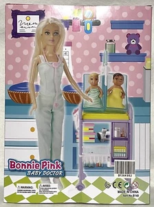 Bonnie Pink Baby Doctor Doll Set For 3+ Years Old Girl  Toddler - Picture 1 of 6
