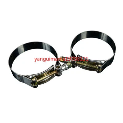 10x Premium 304 Stainless Steel T-Bolt Turbo Silicone Hose Clamp 2.5" 64-74mm - Image 1 of 4