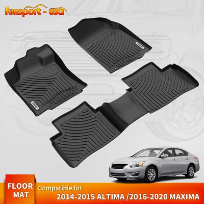 TPE Floor Mats for 2014 2015 Nissan Altima 2016-2020 Nissan Maxima All Weather Foto 1 de 4