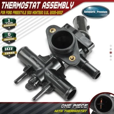 Conjunto de carcasa de termostato de motor para Ford Freestyle 500 Montego 3,0 L 2005-2007 Foto 1 de 4
