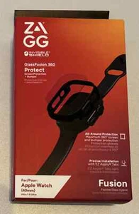 Zagg GlassFusion 360 Black Bumper Screen Protector for Apple Watch Ultra 2 49mm - Picture 1 of 4