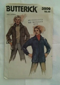 Vintage Sewing Pattern, Men's 1970's Jacket, Butterick 3509, Size Lg, Uncut/FF - Picture 1 of 2