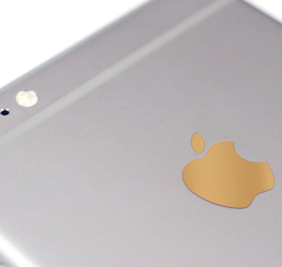 Calcomanía de vinilo con logotipo de Apple iPhone 6 y 6 Plus superposición de cambiador de color dorado Foto 1 de 1