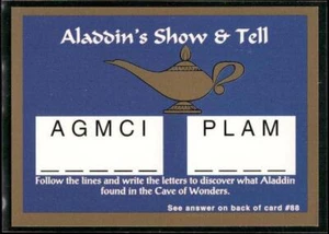 1993 SkyBox Aladdin #82 Aladdin's Show & Tell - Foto 1 di 2