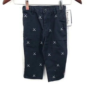 Nuevos Pantalones Chinos KITESTRINGS BY HARTSTRINGS Algodón Cintura Ajustable Azul Marino Golf 18 meses - Imagen 1 de 9