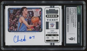 Chet Holmgren 2022-23 Contenders Rookie Ticket Auto Variation #137 CGC 9 Mint - Picture 1 of 2