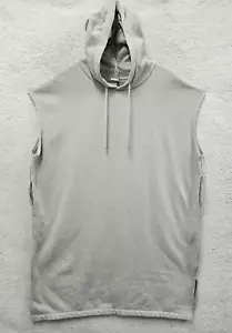 H&M Men Sweatshirt Medium Brown Fleece Short Sleeve Hoodie Activewear - Picture 1 of 17