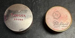 2 contenedores antiguos Rouge / cromo tangee y latón Molinard - Imagen 1 de 7
