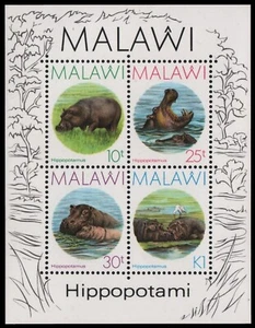 Malawi 1987 - Mi-Nr. Bloque 67 ** - Estampillada sin montar o nunca montada - Caballos / Hipopótamo - Imagen 1 de 1