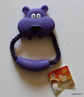 Animal Head Pull Tug Toy Dog Puppy Pet Fetch Play Chew Tugging Fitness Fun Run - Image 1 of 2