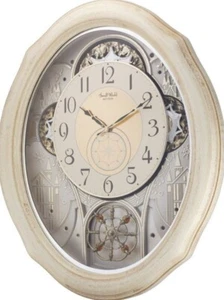RHYTHM IVORY COTTAGE CLOCK (4MH873WU03) CHRISTMAS MUSIC - Picture 1 of 3