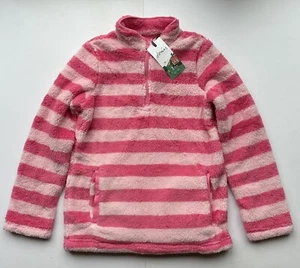 Joules Girls Merridie Printed Fleece  - Pink Stripe - Age 3 Years *BNWT* - Picture 1 of 4