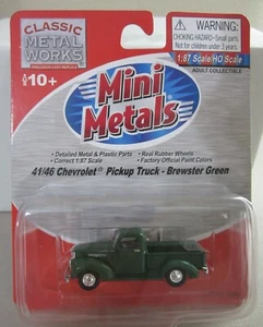 Classic Metal Works 30267 HO Mini Metals Brewster Green Chevrolet Pickup Truck - Picture 1 of 4