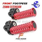 25Mm Lowered Red Front Footpegs Pole For Nt700v Deauville 08 09 10 11 12 13