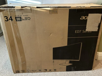 ACER ED347CKR UW-QHD ED7 SERIES 34" LCD CURVED MONITOR 100HZ -BLACK - Image 1 of 4