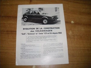 REVUE TECHNIQUE évolution des VW GOLF / SCIROCCO GTI JETTA GLI depuis 1982 - Picture 1 of 1