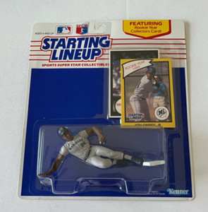 1990 KEN GRIFFEY JR. Sliding STARTING LINEUP Baseball Rookie RC Figure Two Cards
