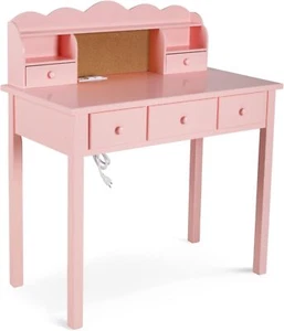 5 Drawers Home Office Writing Desk Computer Table Workstation w/Detachable Hutch - Picture 1 of 7