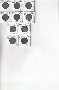 10 x GERMANIA TEDESCA NAZISTA - 10 MONETE PFENNIG guerra dal 1940 al 1943 GUARDA BEL LOTTO - Foto 1 di 2