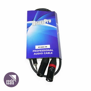 BravoPro PY005-01  1M Y Cable 3.5mm TRS Jack Plug to 2 x 3-pin XLR Male - Bild 1 von 2