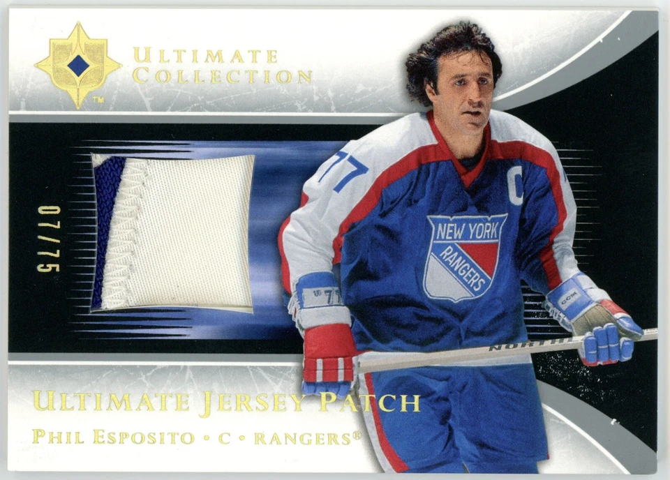 2005-06 UD Ultimate Collection Phil Esposito Jersey Patch /75 #P-PE - Image 1 of 1